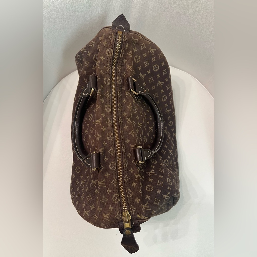 Louis Vuitton Brown Mini Lin Monogram Speedy - Picture 6 of 10